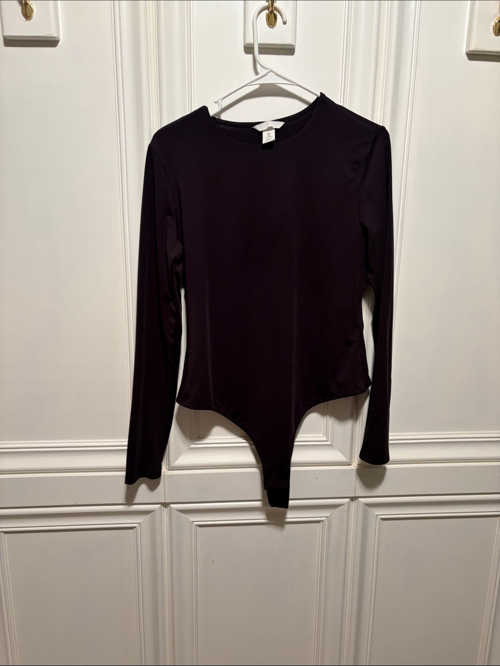 H&M Black Long Sleeve Crew Neck Bodysuit